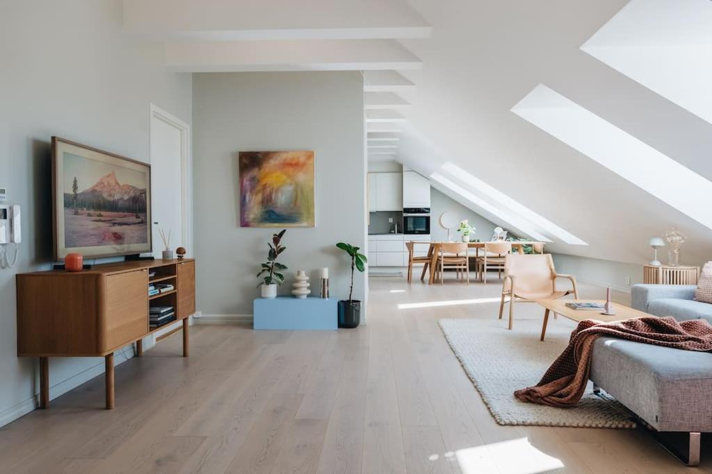 Beautiful Penthouse With An Ocean View In Bergen Apartment Bagian luar foto